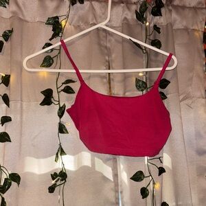 Pink Cropped Tank Top